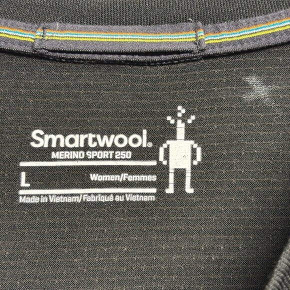 Smartwool 250 Merino Sport Long Sleeve Tee Shirt Women’s L Black - Picture 3 of 6